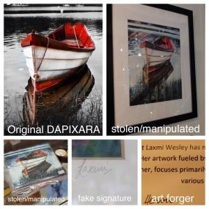 Stolen and Infringed Dapixara Red Boat Artwork Found in Cape Cod Gallery